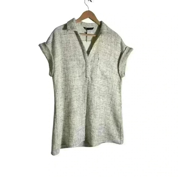 Zara Women’s Tweed Collared Mini Dress - Size Small - NWT - Picture 3 of 6